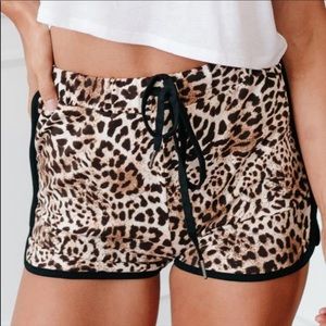 kittenish leopard shorts